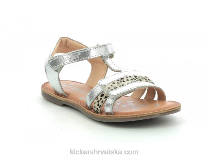 diamanto bijeli srebrni otisak djeca Kickers22XJ681