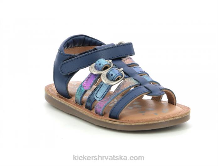 diveta tamnoplava metalizirana djeca Kickers22XJ430